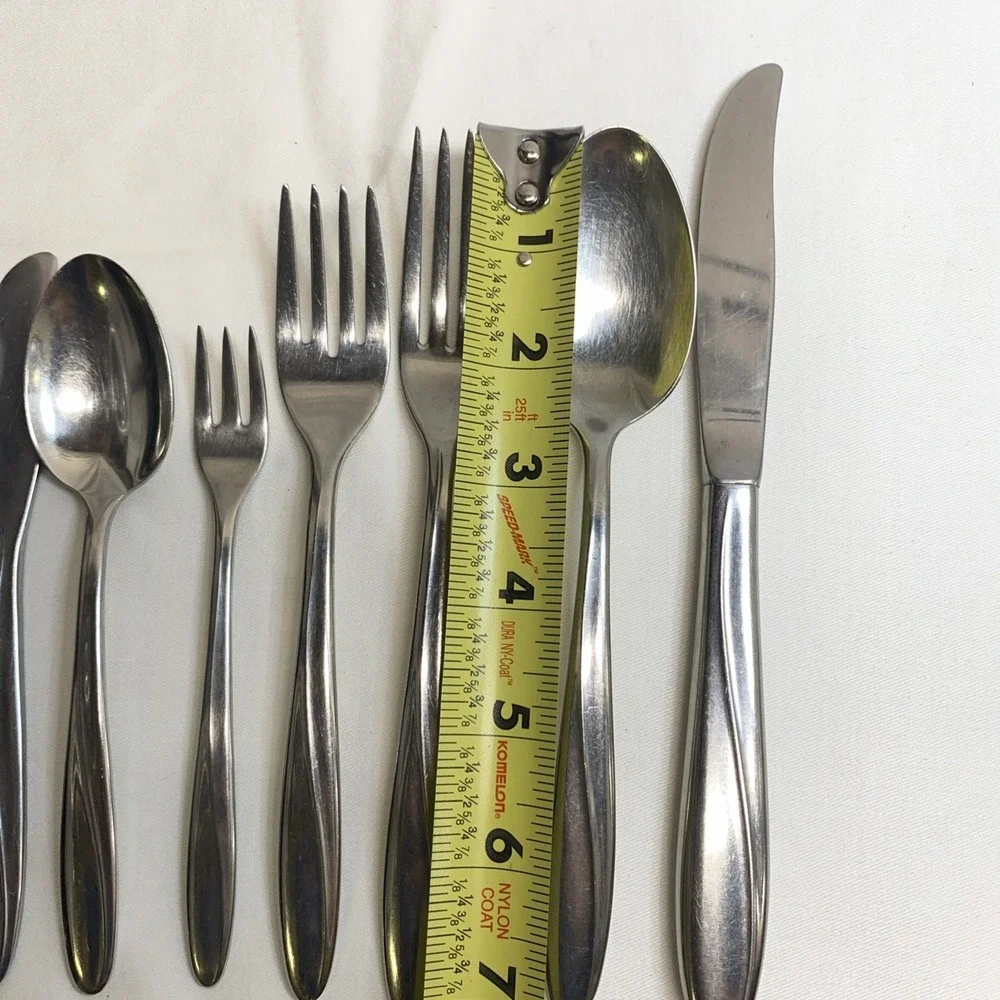 International Deluxe Stainless Flatware CHRISTIANIA 36 Pc Forks Spoons Etc Lot